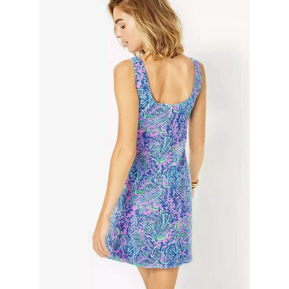 NWT Lilly Pulitzer 0 XS Lilac Rose WE MERMAID IT‎ MAURINA SHIFT 100% Linen Dress - Picture 3 of 16